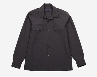 Vintage French Connection CPO Shirt: Military Officer Style, Gray