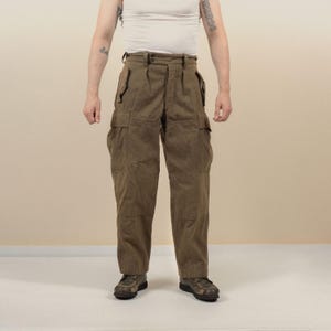 Vintage 1960s West German Military Wool Alois Heiss Trousers, 1965 Cargo Pants, Gorpcore Utilitarian Heavyweight Field Pants Size 30/30