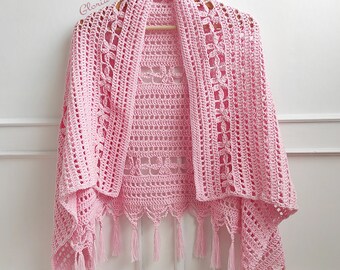 Shawl or stole Spring Rose Gloriarte Crochet