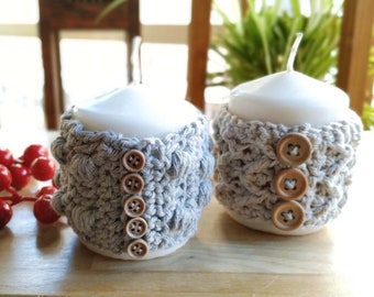 Gloriarte Crochet Candle Cover