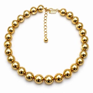 Vintage Chunky Gold Tone Necklace - Etsy display picture 1