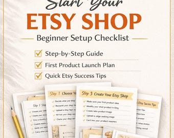 Beginner Etsy Shop Setup Checklist | Step-by-Step Guide (Printable PDF)
