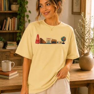 Montessori Teacher Shirt, Faux Patchwork Materials Tee, Comfort Colors Preschool Educator Gift, Back to School Classroom Outfit