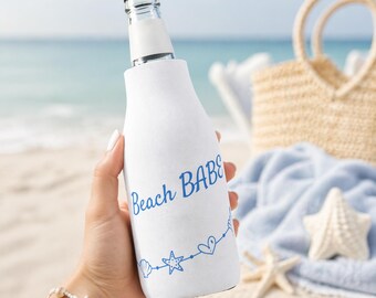 Juego de enfriadores de latas para despedida de soltera, portavasos para la novia, regalo para damas de honor, equipo "I Do", recuerdos para despedida de soltera en la playa, juego de enfriadores de botellas y latas