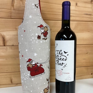 Bottle bag pdf tutorial Christmas bottle carrier gift bag