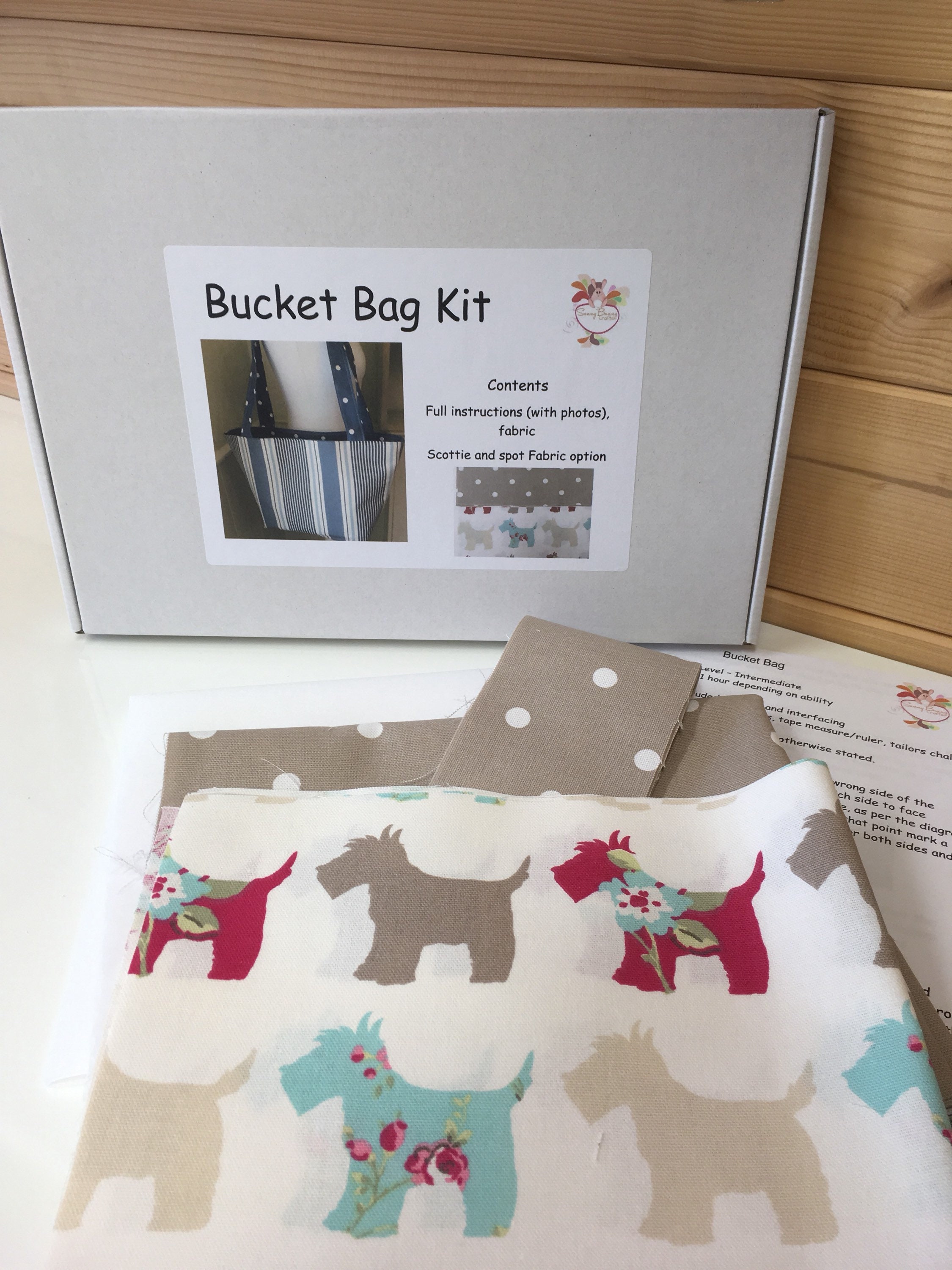 Fabric Bag kit make your own fabric bucket bag DIY kit Etsy