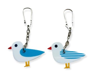 Resin Seagull Keyring Key Chain 23 colours designs Cornwall