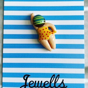 Swimmers Swimming Resin Brooch 6 designs mermaid image 10