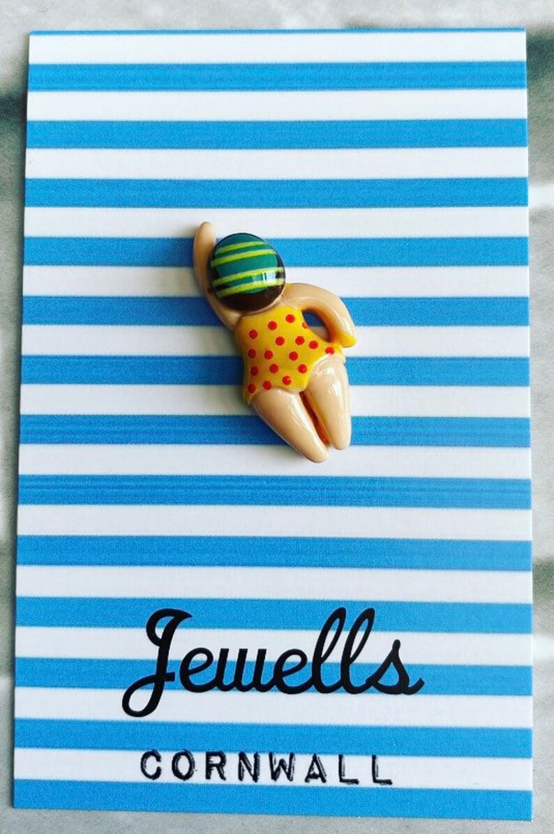 Swimmers Swimming Resin Brooch 6 designs mermaid image 10