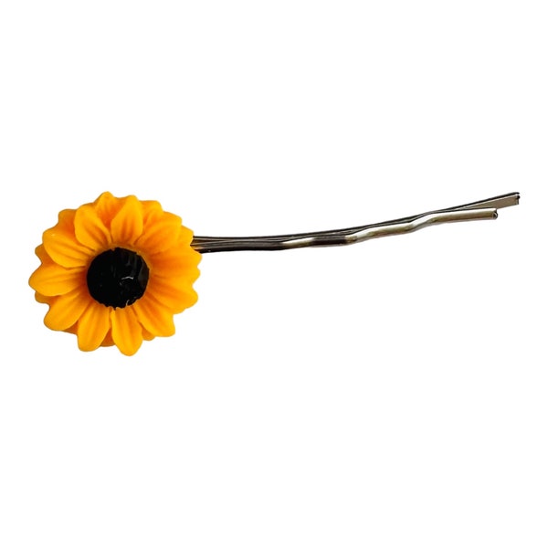 Sunflower resin hair grip