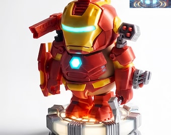 3D Printed Armored Capybara Mech – Magnetic Armor Toy, LED Light Up Statue