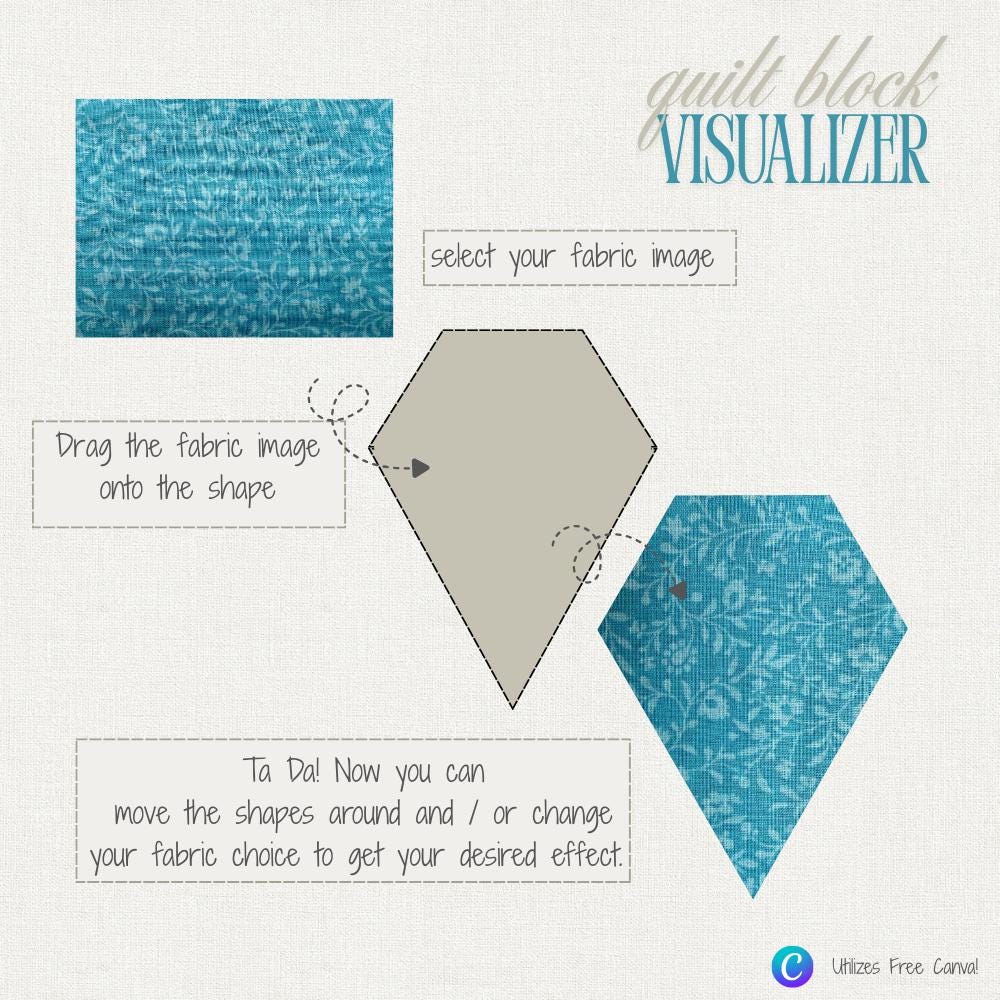 Epp Layout Quilt Block Visualizer Tool, English Paper Piecing, EPP, Canva Quilt ...