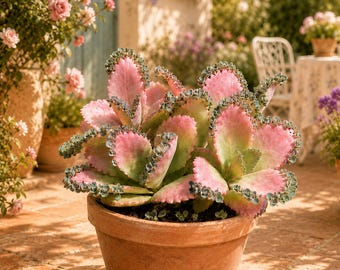 2-Inch Kalanchoe daigremontiana Starter plant（Mother of Thousands），Rare succulent Plant for Desk,Garden decoration greenery