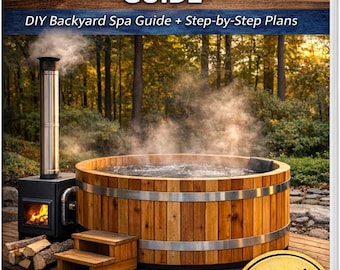 Plany podgrzewacza do jacuzzi opalanego drewnem | System SPA do samodzielnego montażu w ogrodzie (pobierz plik PDF)