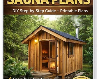 Planos para sauna de jardín / Guía de construcción paso a paso (Descarga en PDF)
