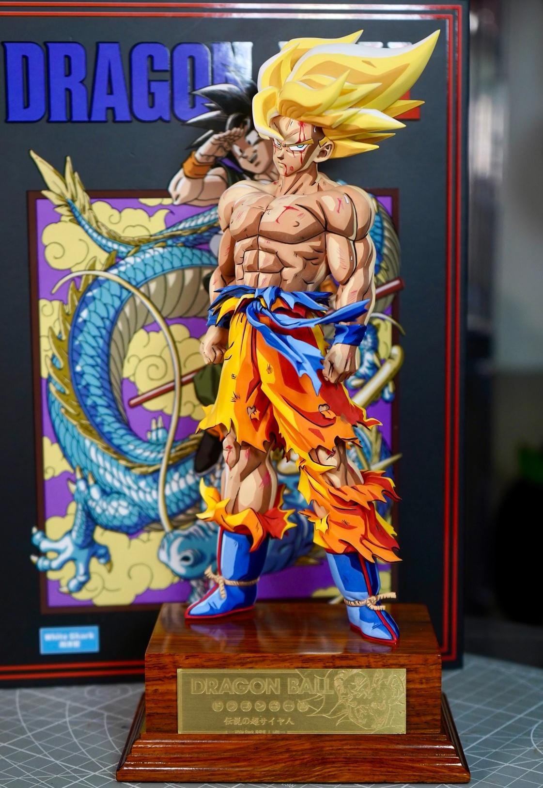 ドラゴンボールフィギュアリペイント ブルー界王拳 フィギュア