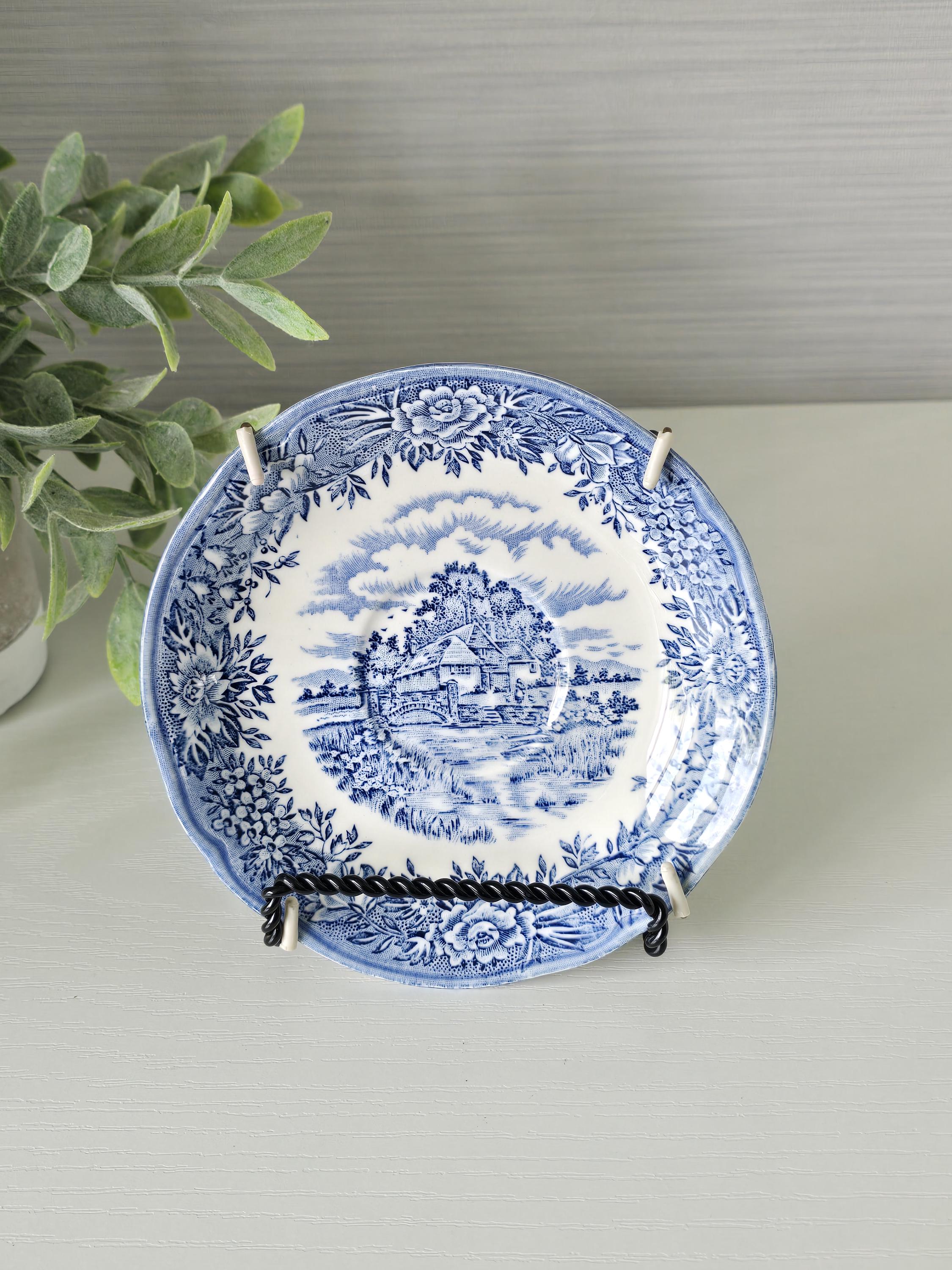English Village Blue by Salem - Etsy
