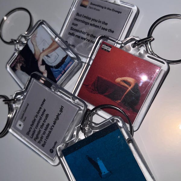 Custom Album Keychain With Lyrics