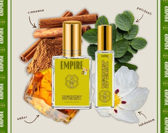 EMPIRE Unisex Perfume Oil & Perfume Spray | Bold Spicy Fragrance | Cinnamon Honey Amber Musk Scent | Phthalate-Free | Unisex Gifts