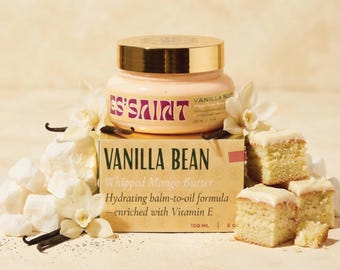 VANILLA BEAN Whipped Fragrance Body Butter | Scented Mango Body Butter | Borage Oil | Vanilla Cake Musk | Moisturizer | Unisex Scents | Gift