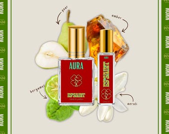 Aura Women's Perfume Oil & Perfume Spray | Citrus Floral Fragrance | Tangerine Neroli Jasmine Musk Scent | Phthalate-Free | Gifts For Her
