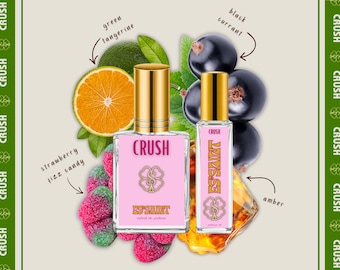 Crush Women's Perfume Oil & Perfume Spray | Sweet Fruity Fragrance | Black Currant Tangerine Candy Scent | Phthalate-Free | Gifts For Her