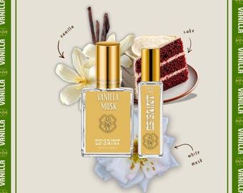VANILLA MUSK Unisex Perfume Oil & Perfume Spray | Creamy Gourmand Fragrance | Vanilla Cake White Musk Scent | Phthalate-Free | Unisex Gift