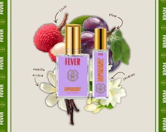 Fever Women's Perfume Oil & Perfume Spray | Fruity Floral Gourmand Fragrance | Plum Lychee Tonka Bean Scent | Phthalate-Free | Gifts For Her