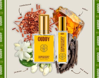 OUDDY Unisex Perfume Oil & Perfume Spray | Rich Everyday Oud Fragrance | Saffron Amber Rose Musk Scent | Phthalate-Free | Unisex Gifts