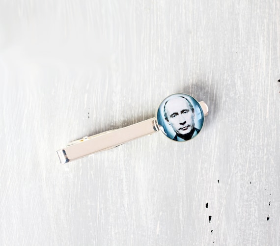 President Tie Clip - Vladimir Putin Tie Clip for him - Russian Federation Design