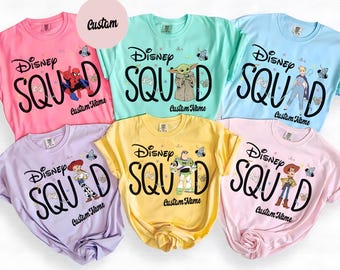 Personalized Custom Disney Squad Shirt, Disney Family Shirt, Matching Disney Shirts, Family Disneyworld Shirt, Custom Disney Squad Sweater