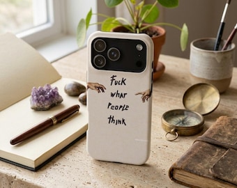 Funda minimalista para teléfono con cita inspiradora, cubierta tipográfica compatible con MagSafe para iPhone 17 16 15 14 13 Pro Max, Samsung S25 S24 S23 U