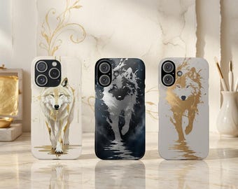 Wolf Phone Case, Mystic Wolf Wildlife Cover Compatible  for iPhone 17 16 15 14 13 Samsung Galaxy