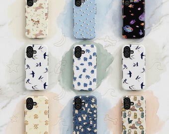 Funda para teléfono con estampado de animales adorables, funda de dibujos animados Kawaii compatible con iPhone 17 16 15 14 13 Pro Max, Samsung S25 S24 S23 Ultra