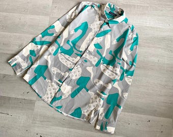 Vintage Louis Vuitton Graphic Monogram Silk Shirt