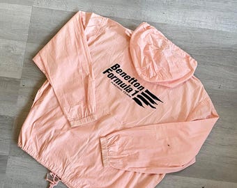 Vintage Benetton F1 Racing Team Big Logo Hooded Jacket
