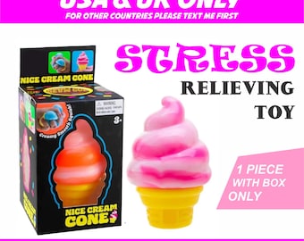 Schylling Needoh Ice Crem Cone Stress Releiving Toy Pinching Toys