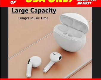 Pro 6 Wireless Headphones Mini Wireless Earbuds Bluetooth Earphones Touch Control Sports Music Call Bluetooth Earphones for All Smartphones