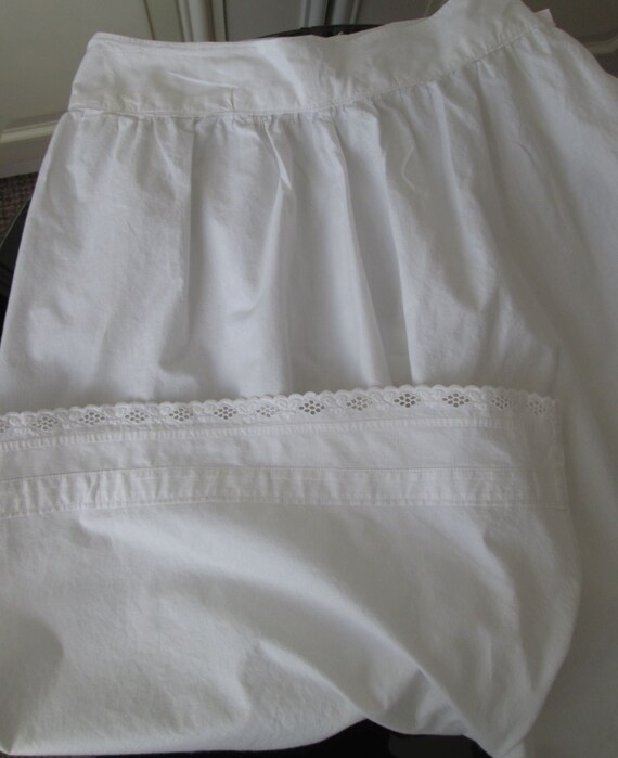 Antique Victorian Edwardian Cotton Bloomers Lace T