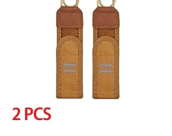 2PCS Tactical Metal Hook Elastic Belt Buckle-Less Invisible Waist Belt Closure