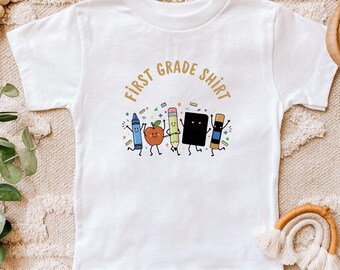 First Grade Shirt, Retro First Grade Teacher Shirt, 1st Grade Team Shirts, Trendy Back to School Shirt,