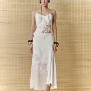chinese dress ladies Two-layered Open Back Tango Dress