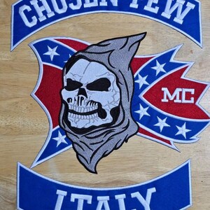 Vintage Chosen Few Motorcycle Club Italy Back Patches