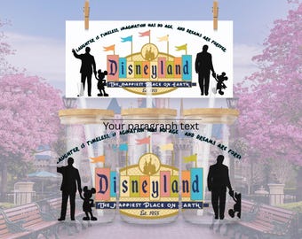 Dreams are Forever 16oz Libbey Can Glass Wrap – Walt & Mickey (PNG Download)