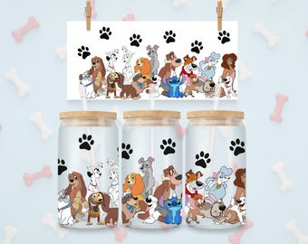 Disney Dogs 16oz Glasbecherverpackung (PNG Download)