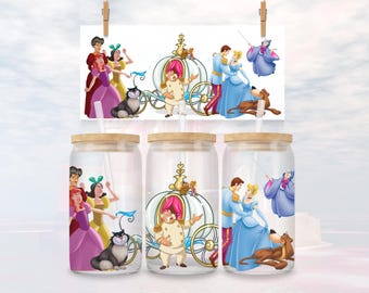 Dream is a Wish 16oz Glass Tumbler Wrap – Cinderella (PNG Download)