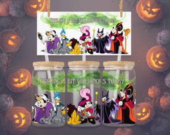 Mickey and Friends Cosplay Villains Cup Wrap - Feeling Villainous (PNG Download)