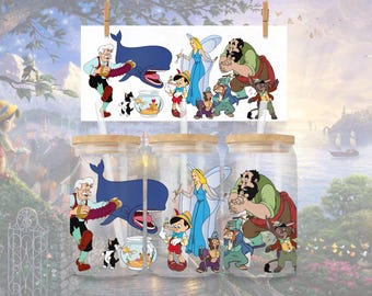 The Puppet’s Journey 16oz Glass Wrap – Pinocchio (PNG Download)