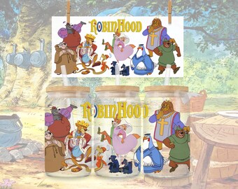 Robin Hood 16oz Glass Tumbler Wrap (PNG Download)