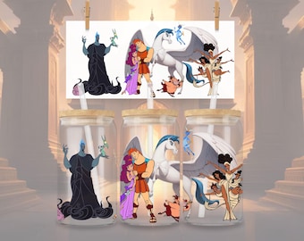 Mount Olympus All-Stars 16oz Glass Wrap - Hercules (PNG Download)